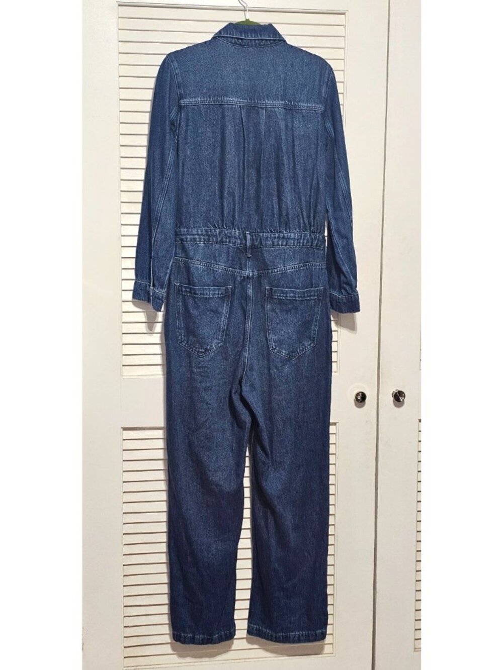 NWT Pilcro Women's Relaxed Denim Button-Front Utility OverallsJumpsuit Sz M 3643 - Picture 10 of 13